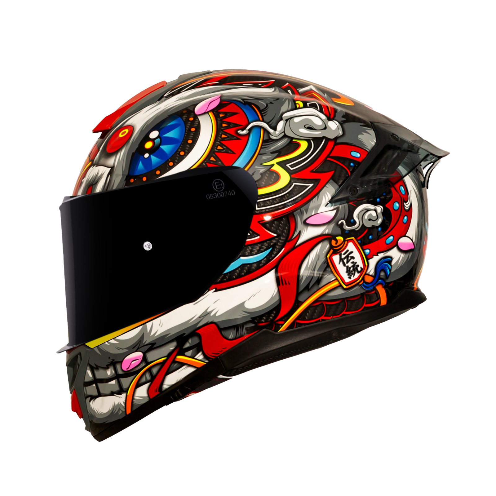 Sway%20861%20Lıon%20Red%20Blue%20Double%20Visor%20Full%20Face%20Kask