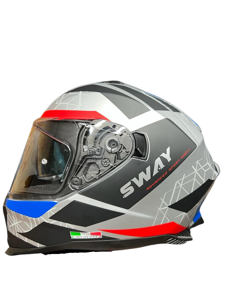 Sway%20865%20Evoque%20White%20Black%20Red%20Double%20Visor%20Full%20Face%20Kask